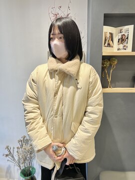 ラミエバイメルト 下北沢(lamie by melt) 村上/切りっぱなしボブ顔周りレイヤー前上がりボブ丸み暗髪前髪