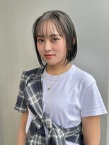 エアー 青山(AIR) グレージュカラー/前下がりボブ/切りっぱなし/20代30代40代