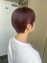 ヘアーブレイス(hair brace) ショート×ボルドーカラー　stylist中村