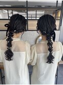 双子ヘアセット