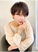 30代40代50代ハンサムショートパーマ/ボブルフ/ショコラベージュ