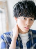 セミウエットくせ毛風な束感こなれ前髪パーママッシュU草加