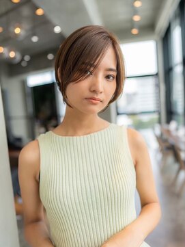 イオ 本厚木(io) ショートヘア似合わせカットグレージュカラーイメチェン小顔