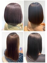 美容室フルール&nbsp;★縮毛矯正ロング♪コスメストレート髪質改善ココアベージュ