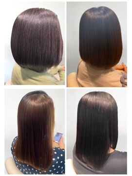 美容室フルール ★縮毛矯正ロング♪コスメストレート髪質改善ココアベージュ