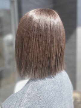 フレイムスヘアデザイン(FRAMES hair design) 新色イルミナムーンライト×切りっぱなしボブ