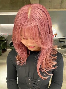 リール(rire) デザインカラーレイヤーカットウェットヘア夏オリーブベージュ