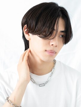 グルーミングサロン バーバー キャッスル 北浦和西口(Grooming salon Barber Castle) アッシュブラックセンターパートビジカジショートc北浦和