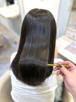 アンド ラ ブランシュ(&.La Blanche)&nbsp;オリーブグレー/グレージュ/透明感カラー/こなれミディ/髪質改善