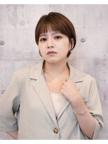 アイスバーグ(eyesburg)&nbsp;前髪あり透明感ミルクティーベージュ大人ショートボブ小顔カット