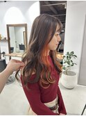 オレンジインナーカラー