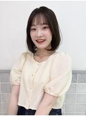 内巻きボブ×チェスナットブラウン
