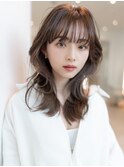 レイヤーカット/顔周りカット/オリーブカラー/髪質改善