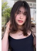 大人可愛い20代30代40代50代小顔艶レイヤーセミロング