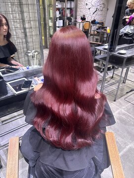 ウム(UMM) ブリーチなしのボルドーカラー