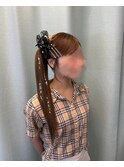 ストレートサイドポニーテール