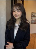 韓国/顔周りレイヤー/ダブルカラー/ベージュ/前髪新潟長岡宮関◆