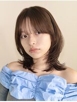 フォト 新宿(foto)&nbsp;ミディアムレイヤーカット/ココアブラウンカラー/イメチェンヘア