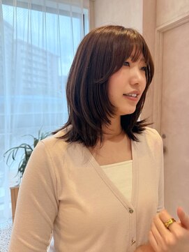 オン キャナルシティ博多前店(on) 【晴音】ミディアムレイヤー/ブラウンベージュ/ミディアム/20代