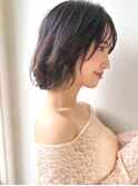 ボブパーマ/似合わせ/オリーブグレー/ブリーチなしカラーp川口