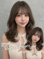 エス(Ess)&nbsp;《佐藤琉衣》ミディアムレイヤー/オリーブベージュ