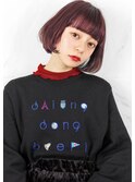 ☆ 『 ベリー × グレージュ 』外国人風 小顔ボブ♪ ☆