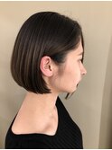 大人美人ショコラアッシュシンプルショートボブ  川崎 朋弥