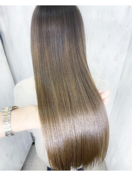 アンフィドットドゥルドゥ(AnFye.dueldo) ジュエリーシステム×LULUTr×縮毛矯正＋オレオルカラー