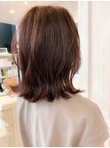 福山市美容室caary キャアリー人気 外ハネ 波巻き