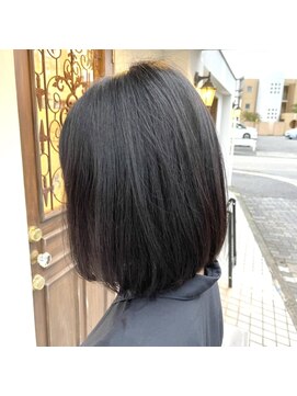 コッチ(kocchi.) ナチュラル内巻きボブ20代30代40代50代暗髪グレーアッシュ