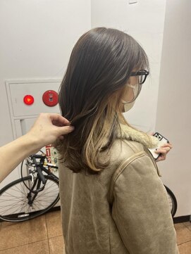 プライズ 池袋店(prize) インナーカラーベージュイヤリングカラーブリーチ池袋4022