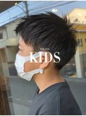 KIDSツーブロックアップバングショート