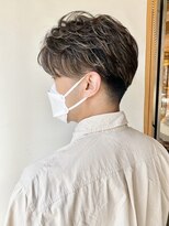 【morio原宿】ハイライトカラー　メンズ刈り上げショート