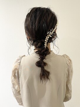 アクト 仙台 deuxieme(ACT) ヘアセットヘアアレンジ編みおろし結婚式2次会