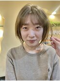 【morio池袋】柔らかベージュボブ○