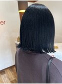 切りっぱなし外ハネボブ×ブルーグレー