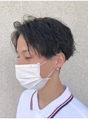 ツイストスパイラルパーマ、ツイスパ、センターパート、爽やか