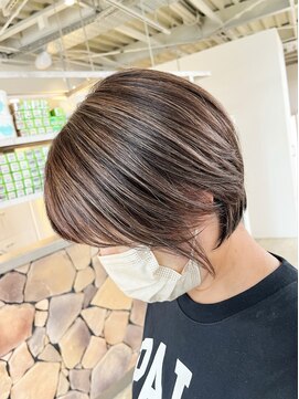 ファンド 千葉(fand) ハイライトカラー/ショートヘア/白髪ぼかしブリーチ