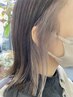 似合わせカット+イヤリングカラー+透明感カラー+うる艶トリートメント￥16390