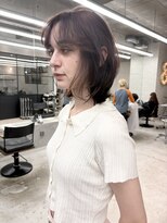 アンドスタイル(&style)&nbsp;ブラウンベージュ　レイヤーボブ　ブリーチなしダブルカラー