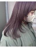 フェイスレイヤー/レイヤーカット/ラベンダーグレージュカラー