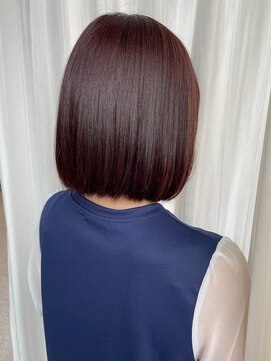 ヘアーアンドスパ フェリーチェ ミチ 野田屋町店(HAIR&SPA felice MICHI) 【feliceMICHI 豊田希美】丸みボブ 縮毛矯正 ブラウンカラー