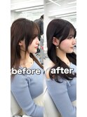 前髪顔まわり韓国ヘアレイヤーカットサイドバンク2wayバンク韓国