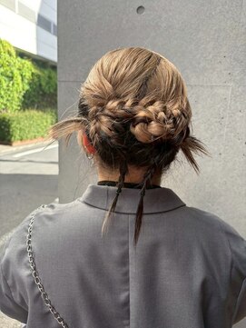 ルース(LOOSE) 切りっぱなしボブ×シアーベージュ#立川#立川駅#縮毛矯正