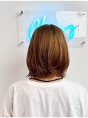 顔まわりレイヤー外ハネボブ