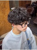 【山本智文】波巻きパーマメンズマッシュ