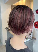 サニー 西中島店(sunny.) デザインカラー/アンブレラカラー/ブラウン/ピンク/ショート