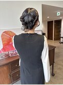 ヘアセットネジネジアレンジボブアレンジリボンアレンジ