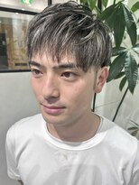 ベルヘアーデザイン 堺東(Belle hair Design)&nbsp;メンズハイライトホワイトメッシュ20代30代40代堺東