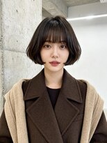 エイチ 大阪梅田(H)&nbsp;グレージュショートヘアボブヘアシースルーマッシュタッセルボブ
